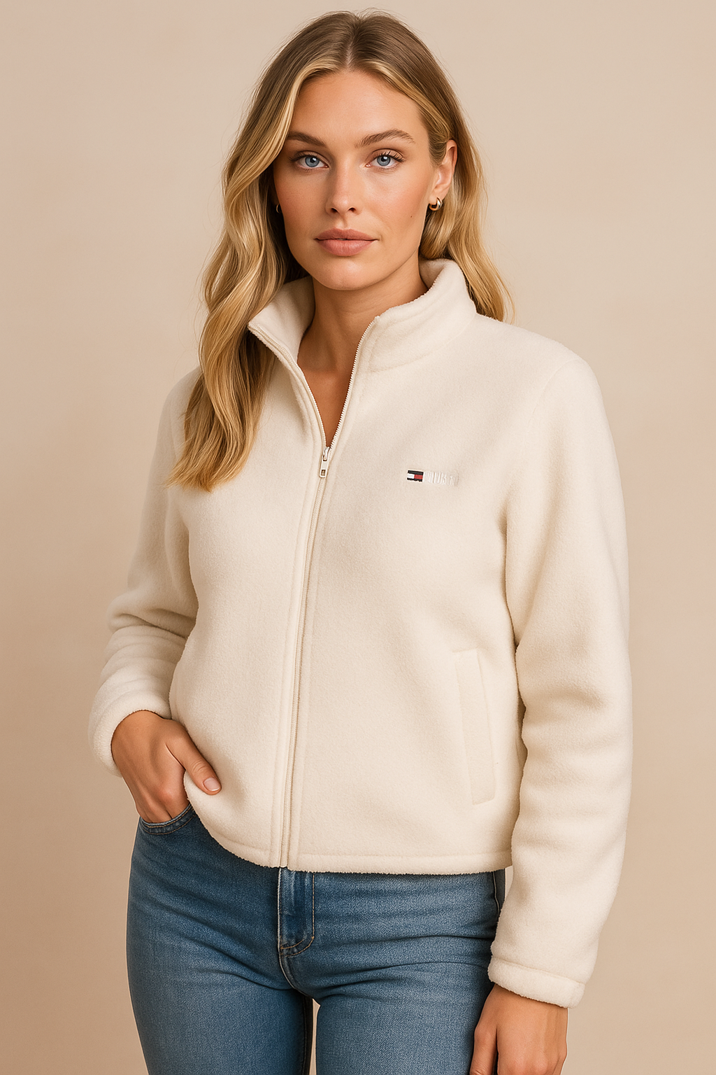 Dames Fleece Jas Zacht en Warm met Rits en Kraag - StudioMarella