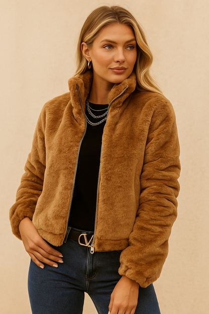Dames Teddyjas Warme Zachte Winter Ritsjas - StudioMarella