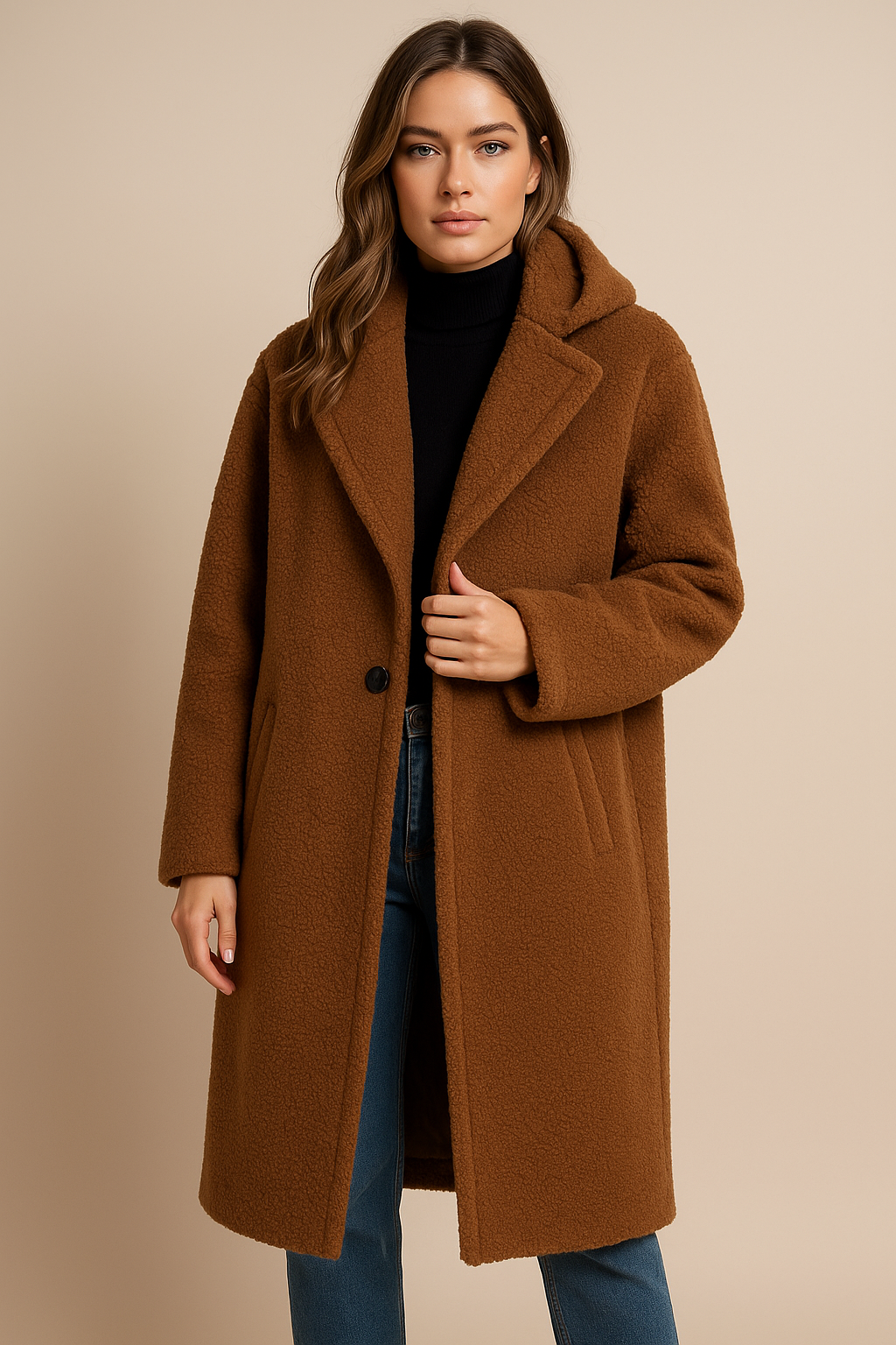 Dames Teddyjas Lange Warme Luxe Stijl - StudioMarella