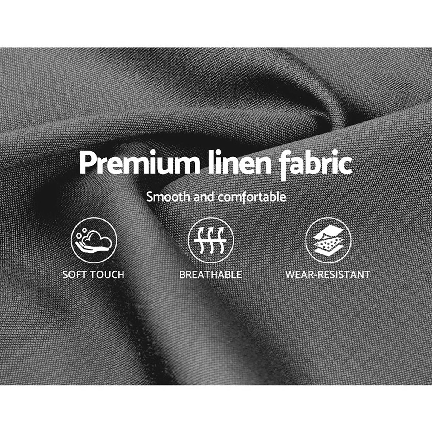 Tweepersoons Bedframe met Gaslift Opbergruimte en LED Hoofdbord – Grijs Gestoffeerd 140x190 cm