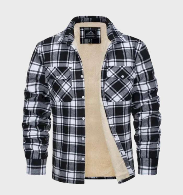 Heren Overhemdjas Geruit Casual Stijl