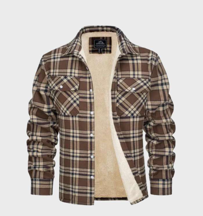 Heren Overhemdjas Geruit Casual Stijl