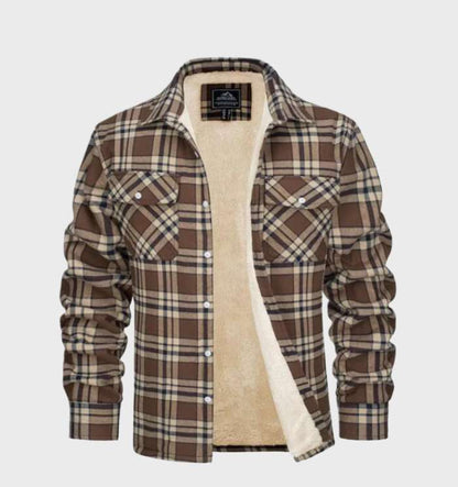 Heren Overhemdjas Geruit Casual Stijl