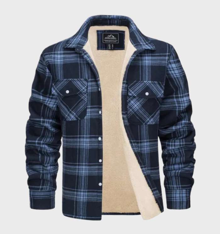 Heren Overhemdjas Geruit Casual Stijl