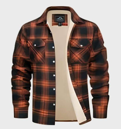 Heren Overhemdjas Geruit Casual Stijl