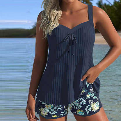 Dames Tankini Set Gestreept Met Korte Broekje - StudioMarella