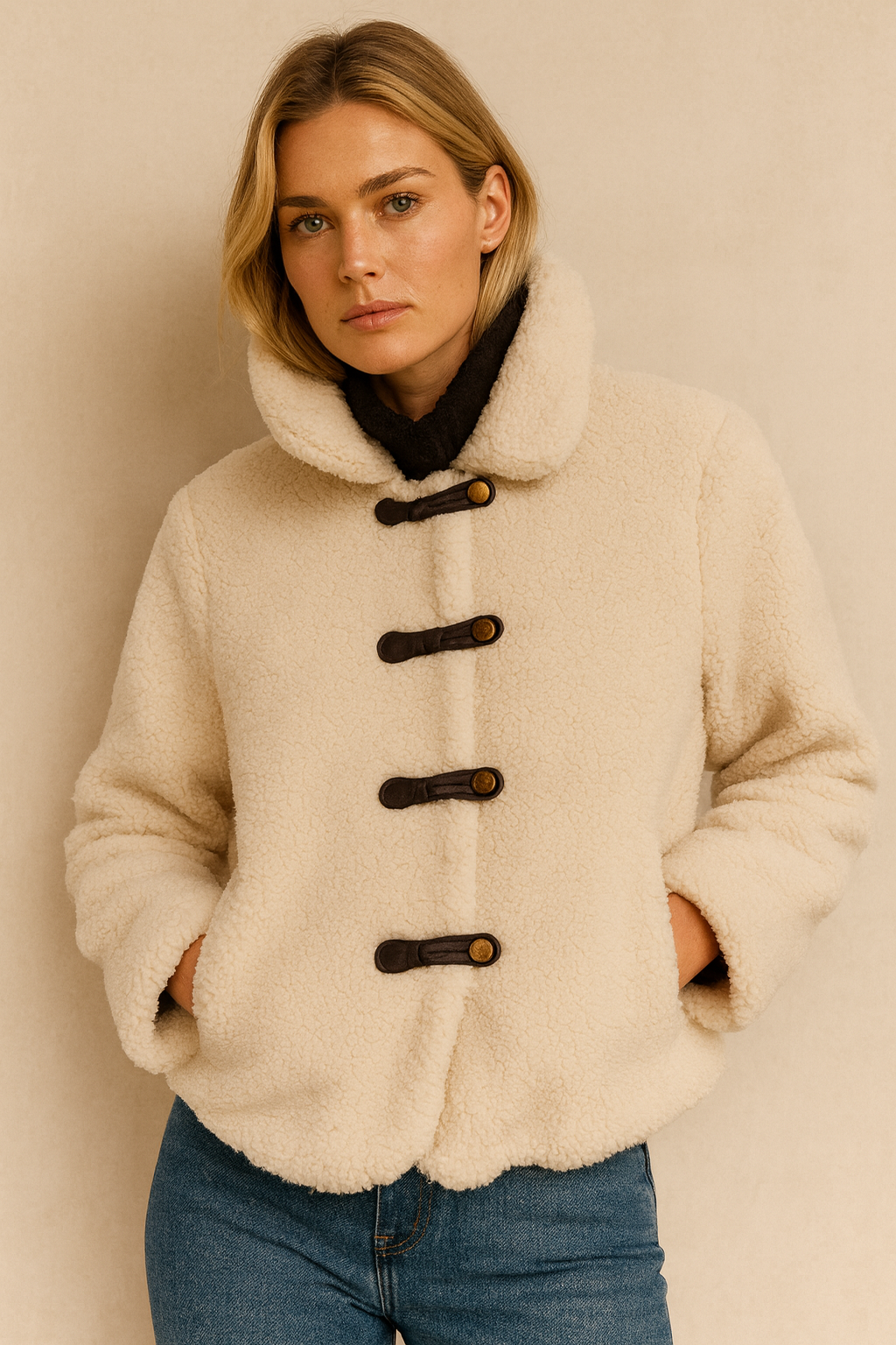 Dames Teddyjas Kort Zacht Elegante Jas - StudioMarella