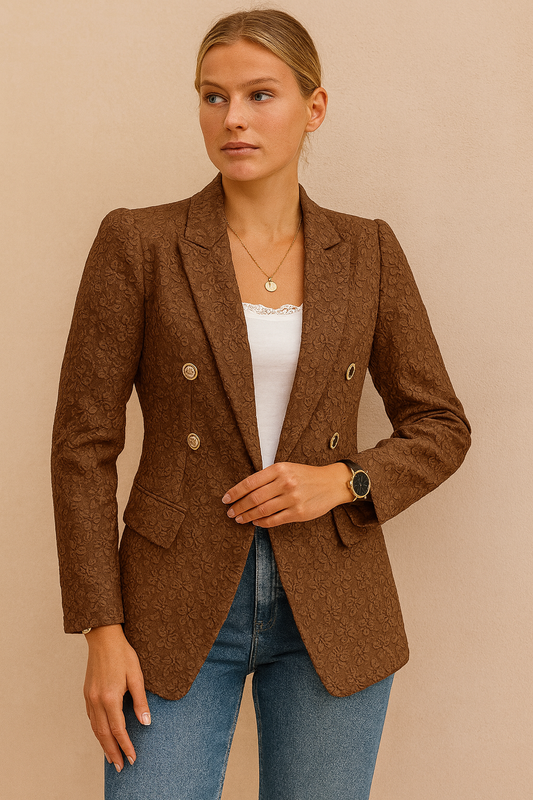 Dames Blazer Double Breasted Stijlvol Maatwerk Jassen - StudioMarella
