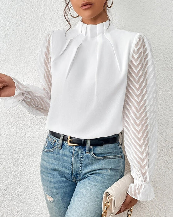 Vrouwelijke Blouse Boaz Stijl Elegante Kanten