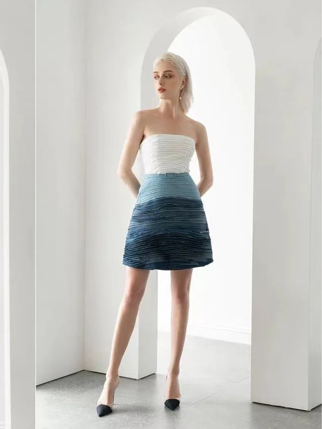 Zomerjurk Blauw Vrouwelijk Comfortabel voor Vakantie