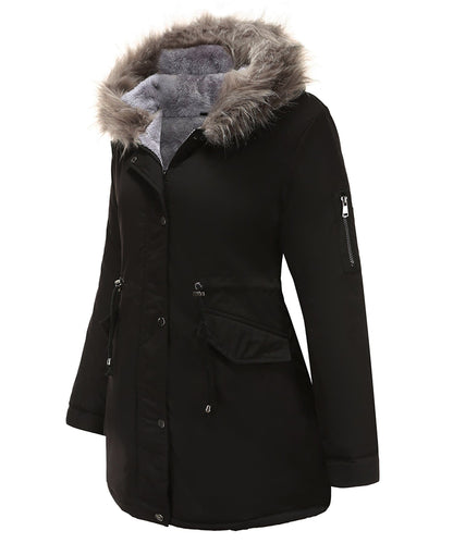 Dames Winterjas Gewatteerd Met Capuchon Warm en Waterdicht