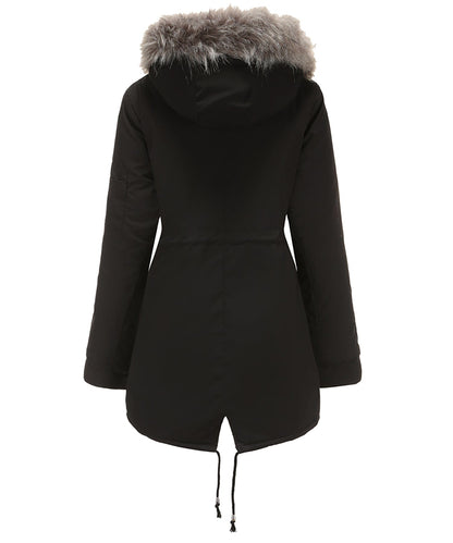 Dames Winterjas Gewatteerd Met Capuchon Warm en Waterdicht