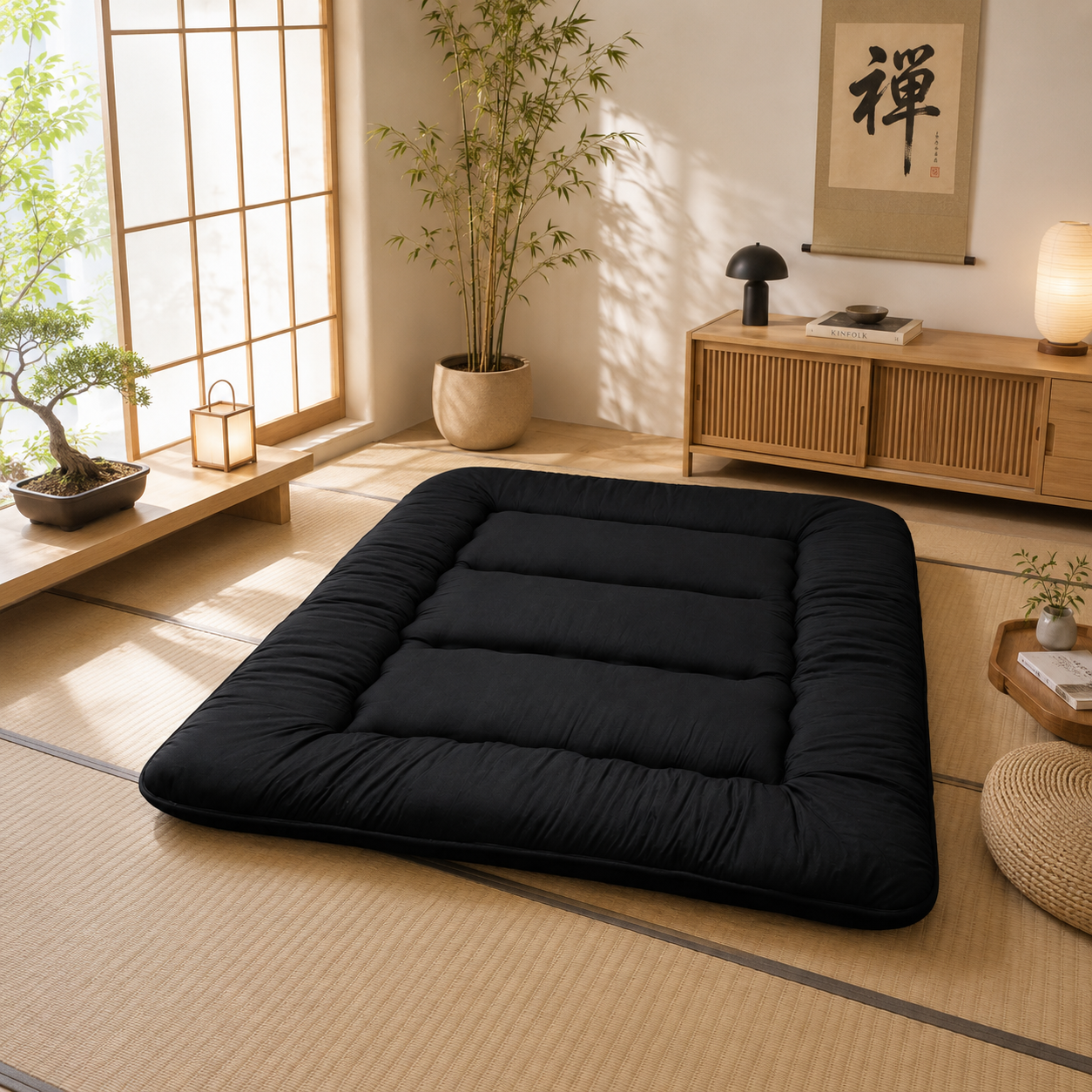 Opvouwbaar Futonmatras 10cm Dik Japanse Slaapmat Volwassenen Kinderen Tatami Yogamat Reisbed Gastenkamer