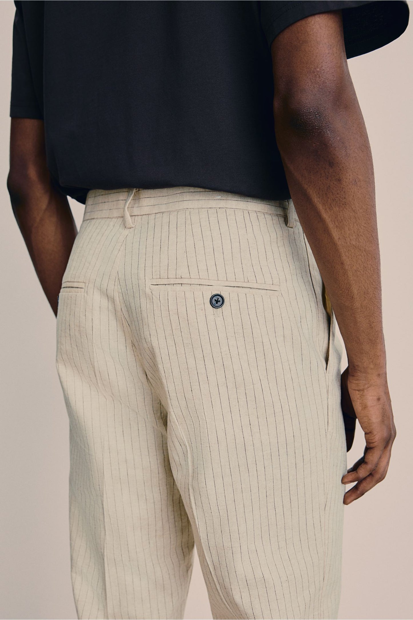 Herenpakbroek Streepjes Elegante Klassieke Stijl
