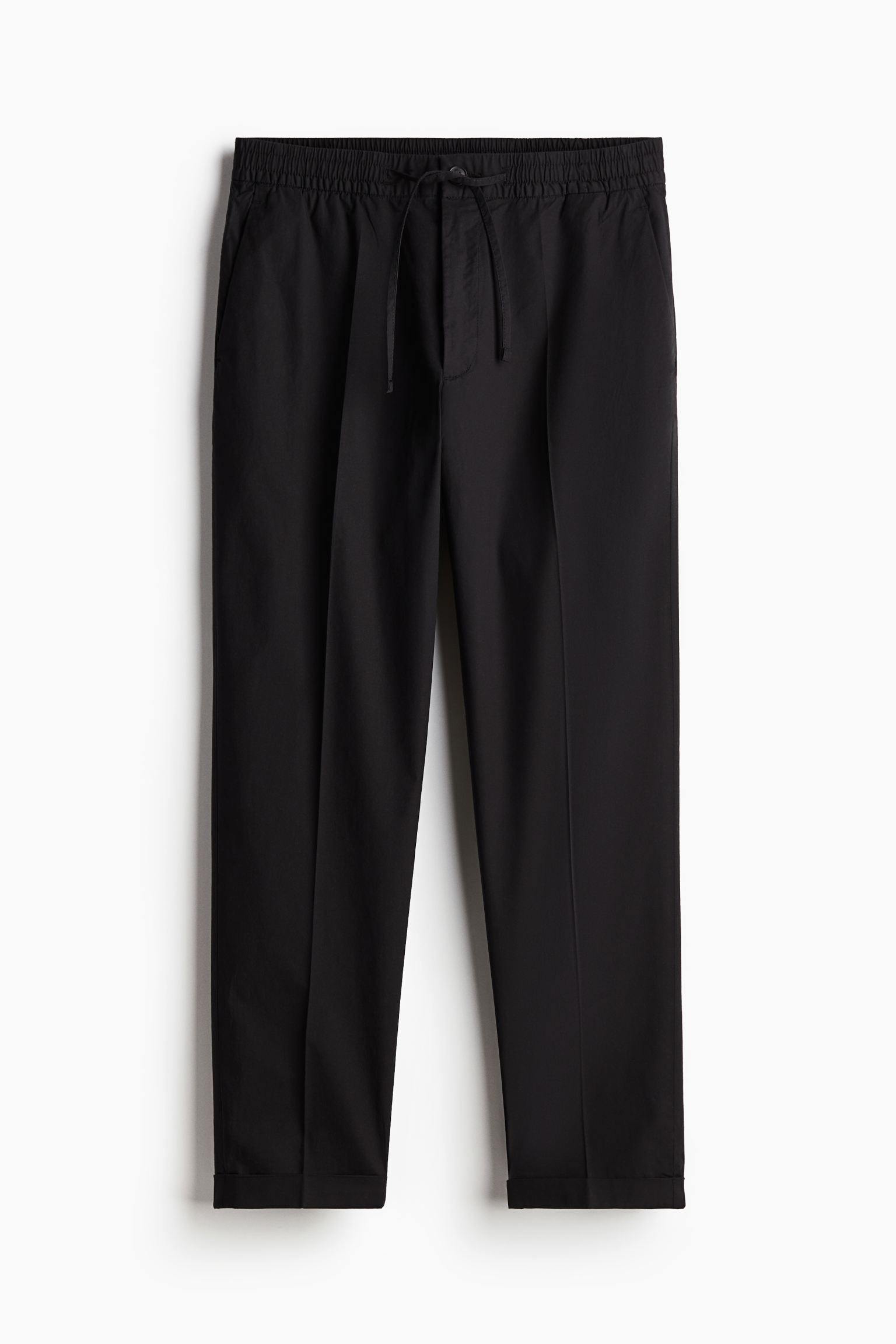 Heren Chino Broek Zwart Met Elasticiteit - StudioMarella