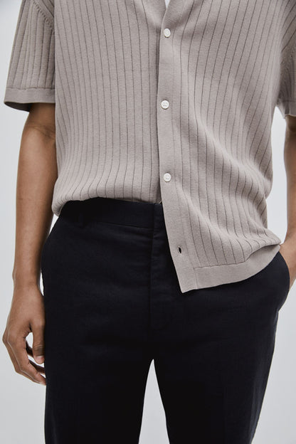 Herenpakbroek Streepjes Elegante Klassieke Stijl