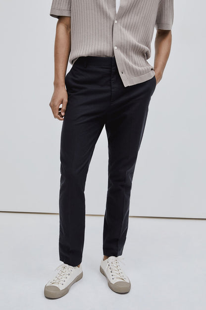 Herenpakbroek Streepjes Elegante Klassieke Stijl