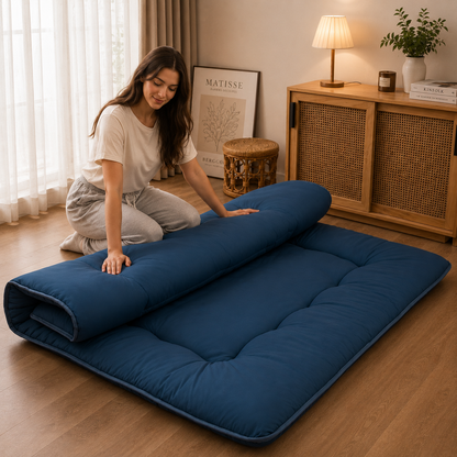 Opvouwbaar Futonmatras 10cm Dik Japanse Slaapmat Volwassenen Kinderen Tatami Yogamat Reisbed Gastenkamer