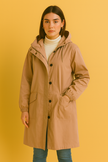 Dames Waterproof Windjack met Capuchon Sportieve Look - StudioMarella