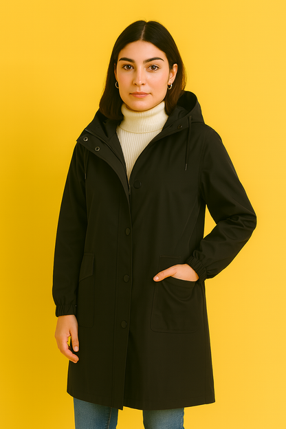 Dames Waterproof Windjack met Capuchon Sportieve Look