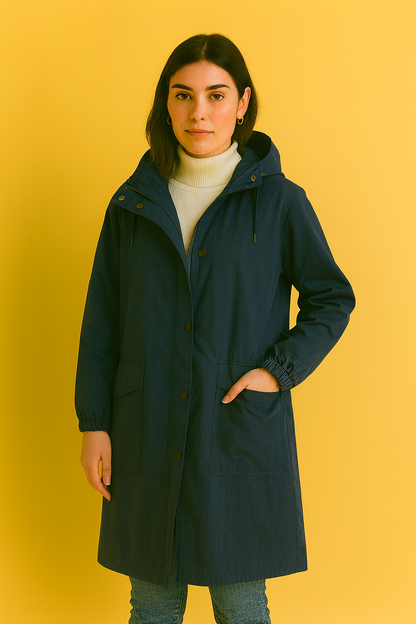 Dames Waterproof Windjack met Capuchon Sportieve Look