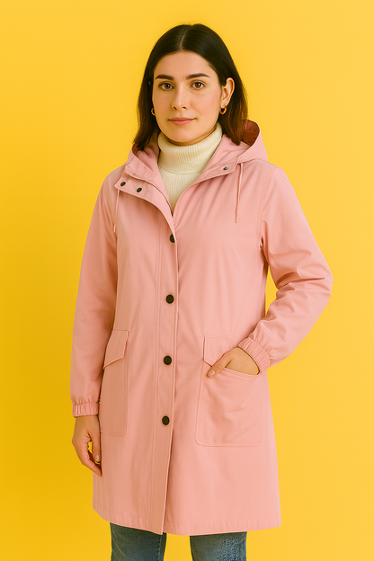 Dames Waterproof Windjack met Capuchon Sportieve Look
