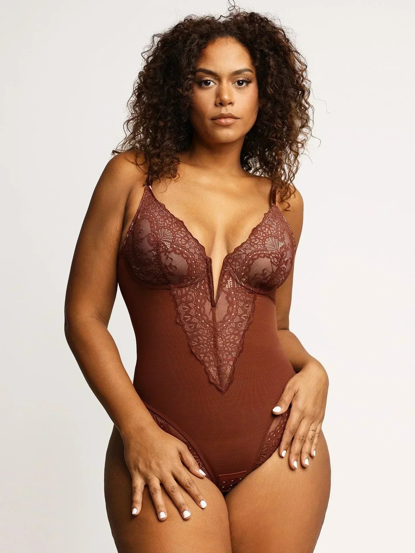 V-hals Bodycon Jurk Diepe V-hals - StudioMarella