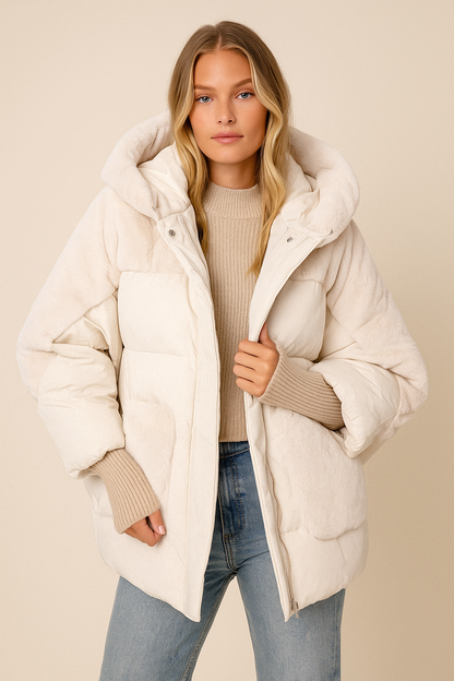 Dames Faux Fur Jas Warme Luxe Wintercoat - StudioMarella