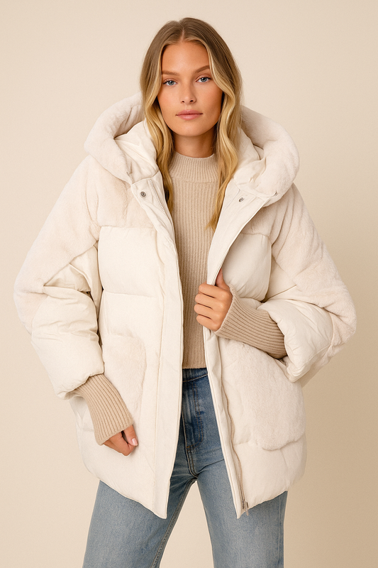 Dames Faux Fur Jas Warme Luxe Wintercoat - StudioMarella