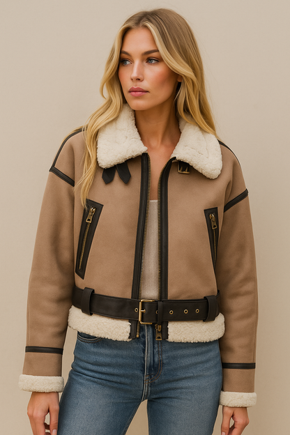 Dames Teddyjas Warme Pilotjas met Voering - StudioMarella
