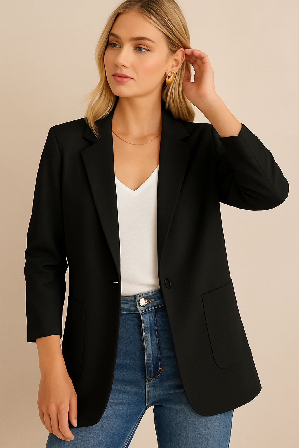 Dames Blazer Grootzak Stijlvolle Jas