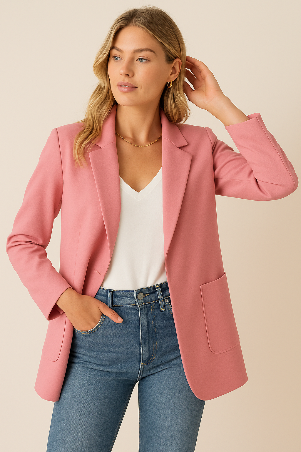 Dames Blazer Grootzak Stijlvolle Jas