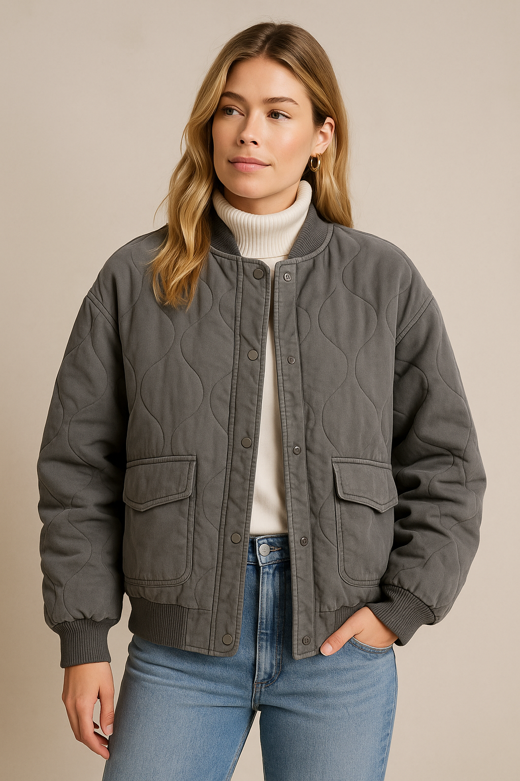 Dames Bomberjas Oversized Gewatteerd Streetwear Stijl - StudioMarella