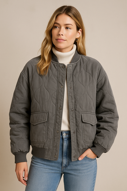 Dames Bomberjas Oversized Gewatteerd Streetwear Stijl - StudioMarella