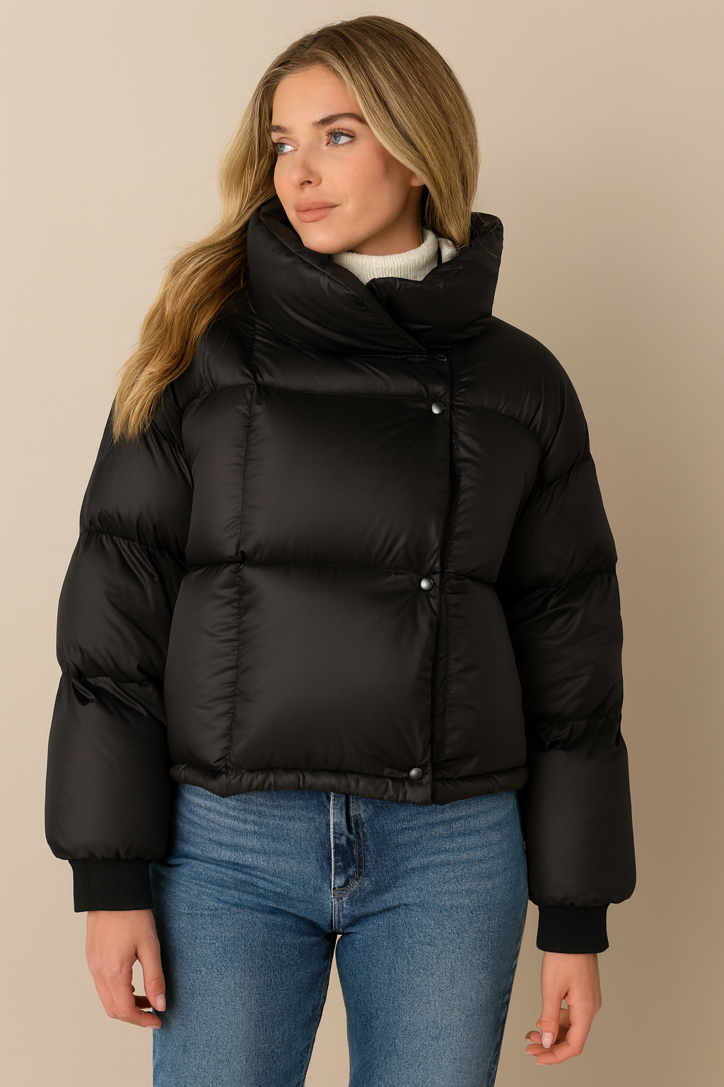 Dames Pufferjas Kort Warm en Stijlvol