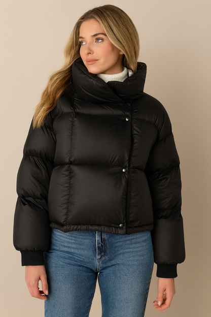 Dames Pufferjas Kort Warm en Stijlvol