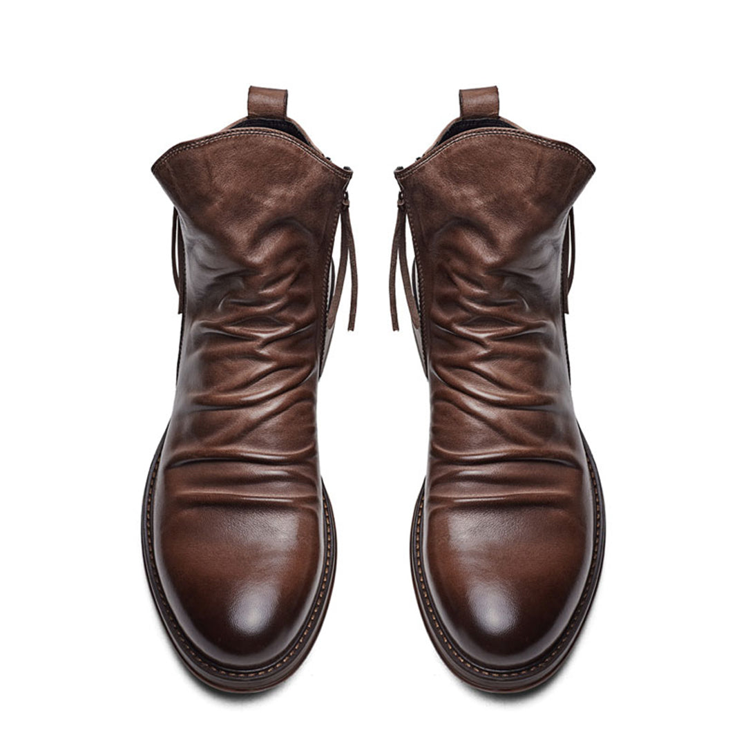 Leren Chelsea Boots Mannen Elegant Design Zwart