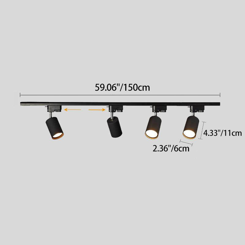 Moderne led railverlichting met verstelbare spots (3–5 lichtpunten) – plafondrail