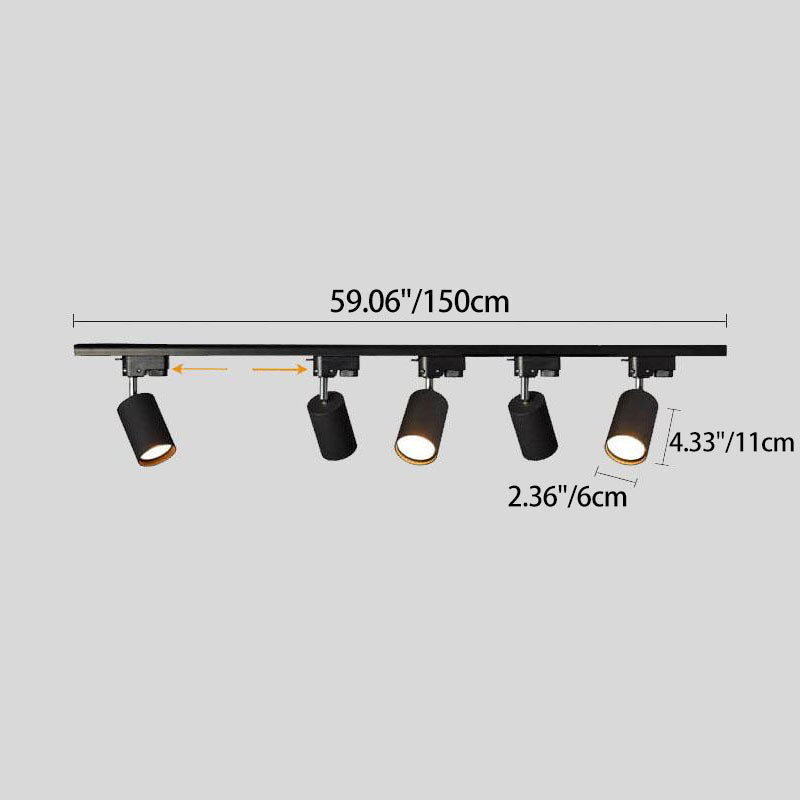 Moderne led railverlichting met verstelbare spots (3–5 lichtpunten) – plafondrail