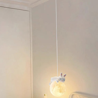 Speelse Hanglamp met Cartoon Figuren – PE Lampenkap en G9 Fitting – Wit Wandlicht voor Kinderkamer