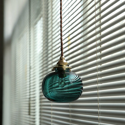 Vintage Hanglamp Goud met Glazen Kap E26 – Retro Koperen Verlichting voor Woonkamer en Eettafel