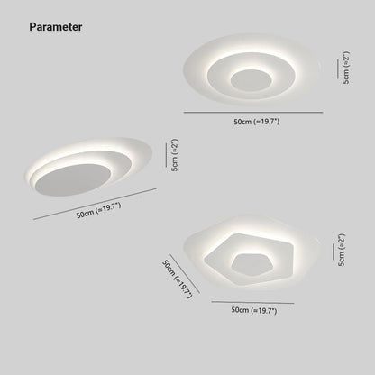 Plafondlamp Rond 50cm LED Dimbaar Wit Slaapkamer Woonkamer Acryl Metaal