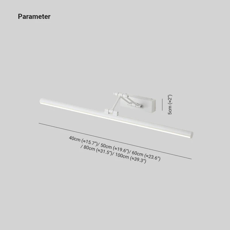 Spiegellamp LED Zwart Wit Metaal Acryl IP44 Badkamer Woonkamer Modern 40-100cm