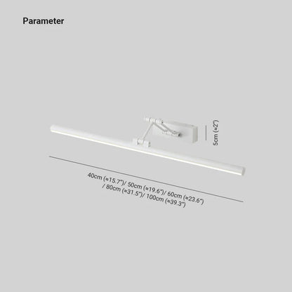 Spiegellamp LED Zwart Wit Metaal Acryl IP44 Badkamer Woonkamer Modern 40-100cm