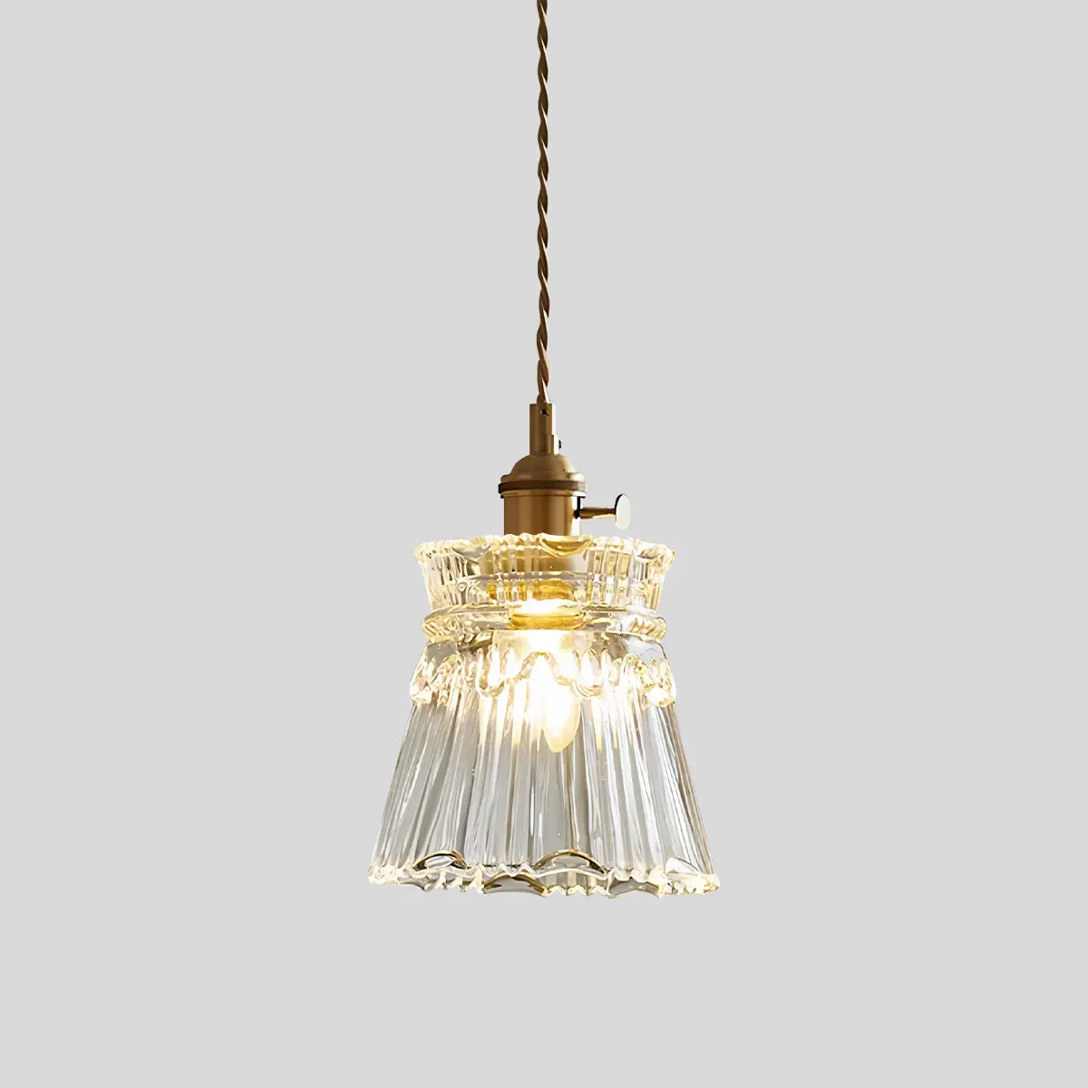 Hanglamp Glas Brons Verstelbare Kabel Woonkamer Eettafel Transparante Glazen Hanglamp Sfeerverlichting Vintage