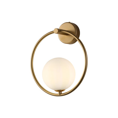 Design Wandlamp Goud Wit Glas Sfeerlicht Modern Interieur Woonaccessoires Stijlvolle Verlichting