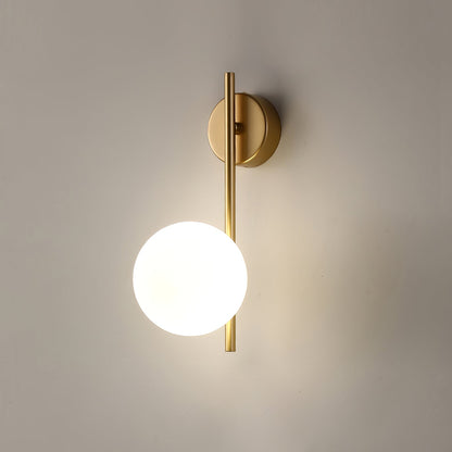 Design Wandlamp Goud Wit Glas Sfeerlicht Modern Interieur Woonaccessoires Stijlvolle Verlichting