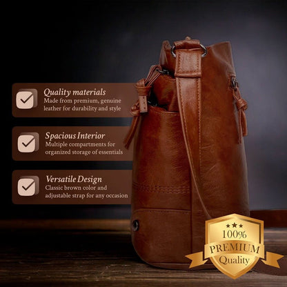 Leren Handtas Full-Grain Leer Bruin Zwart Vintage Patina Schoudertas Dames Dagelijks Gebruik Crossbody