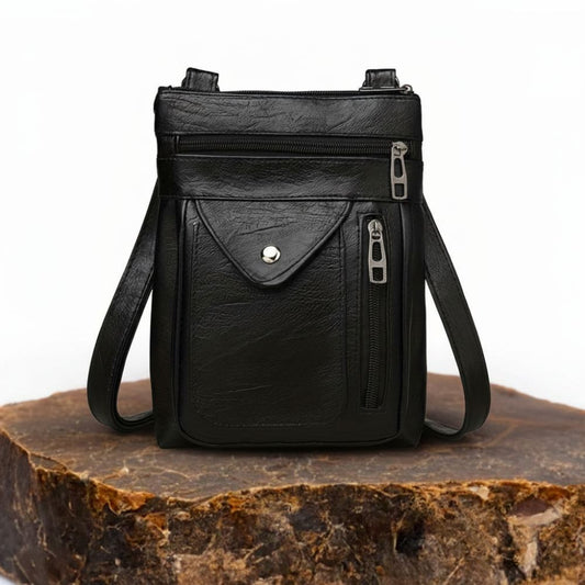 Vintage Schoudertas Retro Crossbody Kunstleer Dames Compacte Handtas Verstelbare Riem Casual Stijl Dagelijks