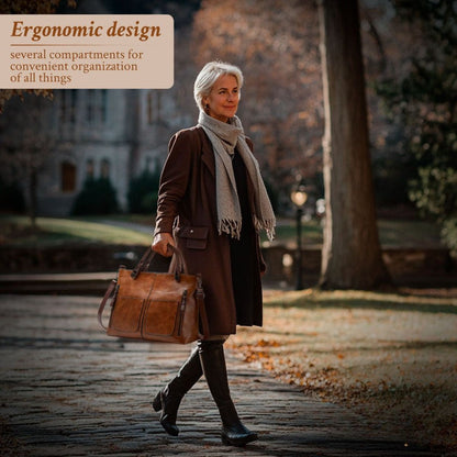 Leren Schoudertas Dames Klassiek Design Magnetische Sluiting Verstelbare Schouderband Elegante Handtas